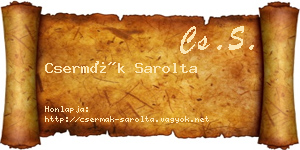 Csermák Sarolta névjegykártya