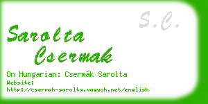 sarolta csermak business card